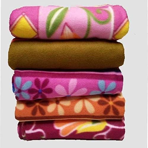 Alcitic Home Polar Fleece Blanket For Single Bed| All Season Ultra Soft & LightWeight Travel Blanket (Pack Of 5)