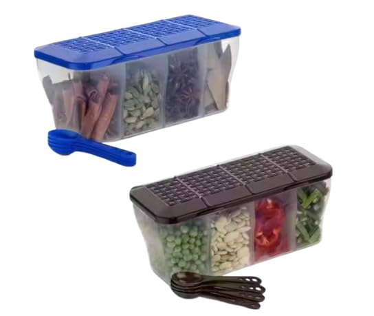 Yornext Airtight Food Storage Container Set, Plastic Kitchen Jars For Cereals, Snacks, Pickle, Sugar, Tea, 5 Litre Capacity Pack