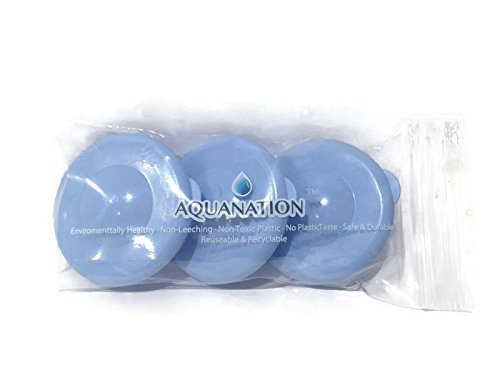 Aquanation Dew Cap Replacement - 55Mm Snap On Crown Top Fit 3 & 5 Gallon Water Bottles Snug & Tight Leak Proof Reusable Bpa-Free