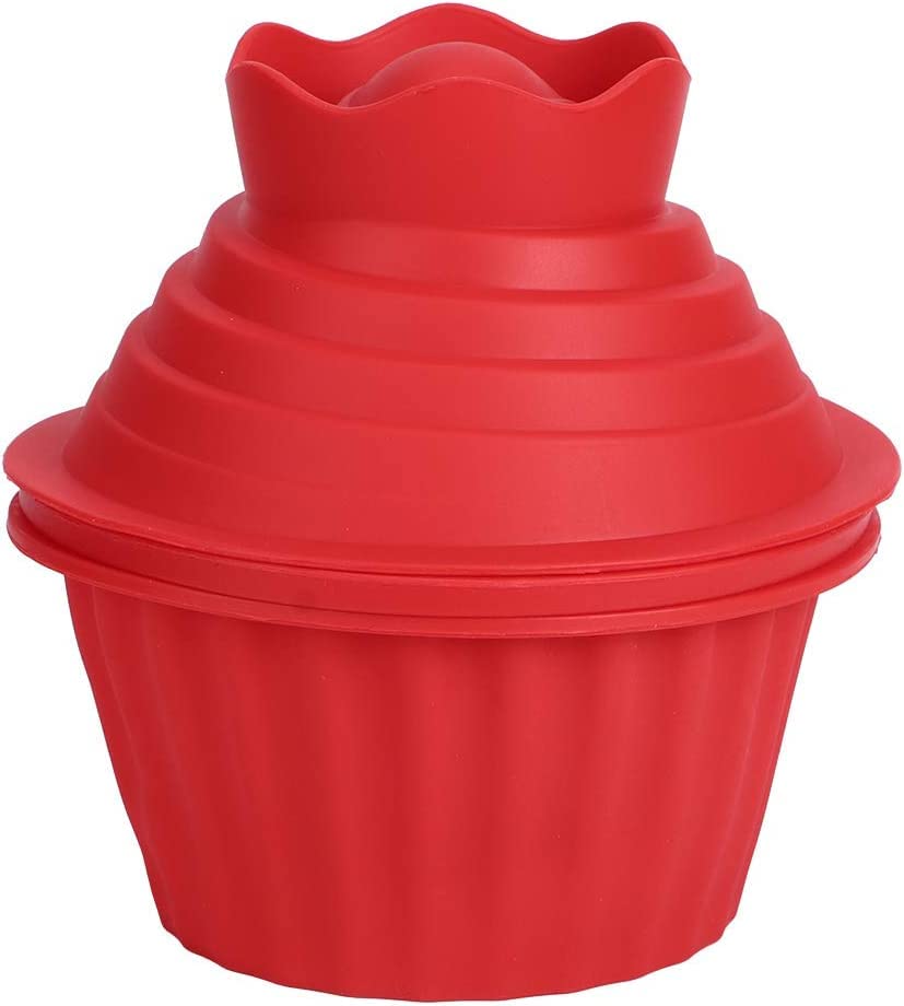 Alvinlite Giant Cupcake Molds, Dishwasher Safe Big Top Silicone Cupcake Molds, Non-Stick Jumbo Caupcake Bake Sets For Diy Bake T