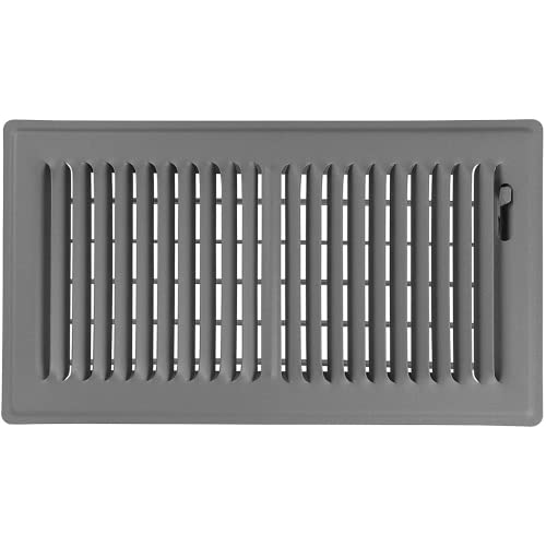 Shoemaker Manufacturing, Storm Gray, 6X14, Premium Floor Register, All Steel Heavy Duty Vent Cover