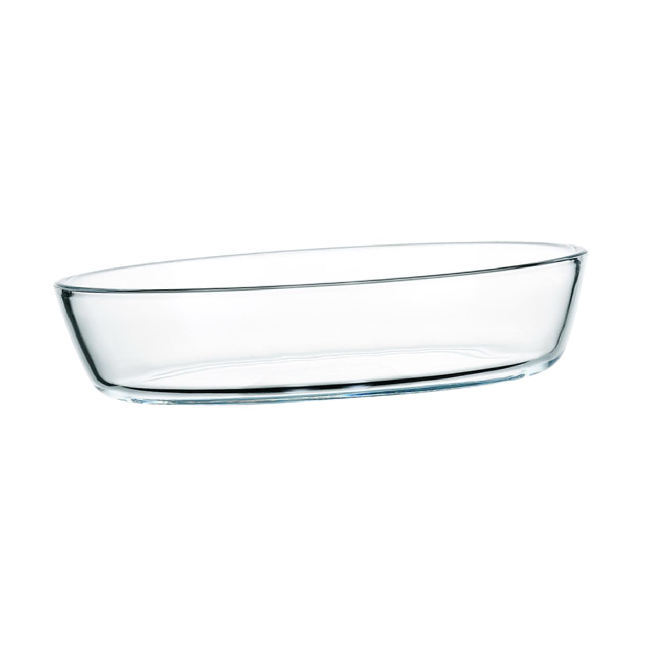 GRIRIW Elegant Glass Baking Lasagna Pan Oven Microwave Safe Oval Glass Dish for Cooking Serving