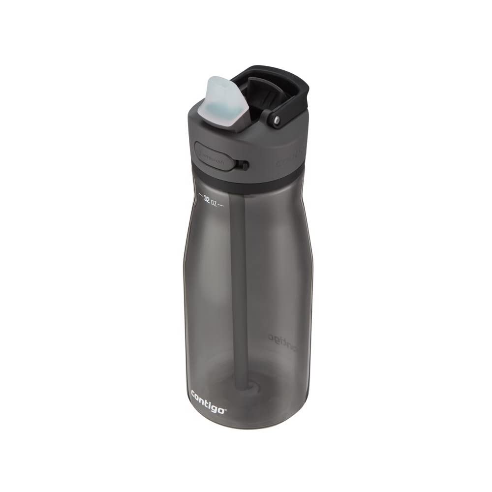 Contigo Ashland 2.0 Leak-Proof, 32Oz Licorice Water Bottle With Lid Lock, Angled Straw, Interchangeable Lid, And Dishwasher Safe