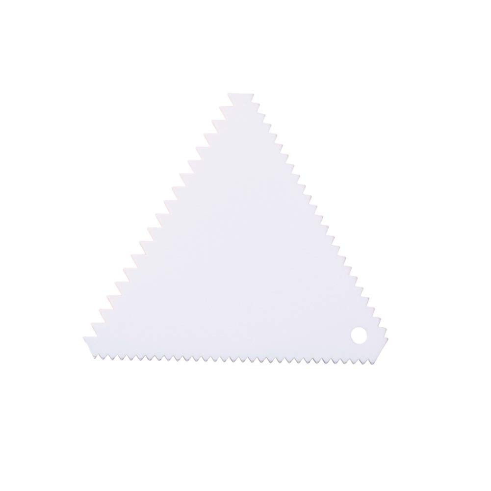 5Pcs Plastic White Cake Decorative Triangle Cream Scrapers Set Cake Spatulas Kitchen Baking Mold Diy Accesssories Tool