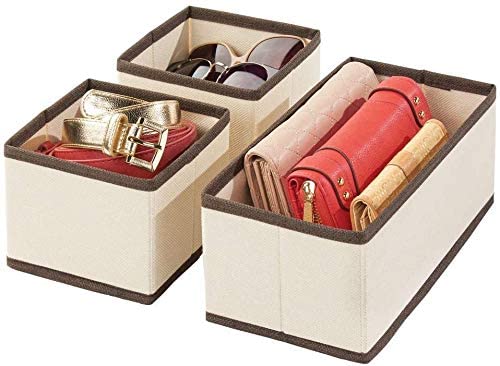 Vacplus 3 Pcs Foldable Drawer Organizer For Clothes, Wardrobe, And Undergarments Closet Divider Organiser Dresser Basket Bins St