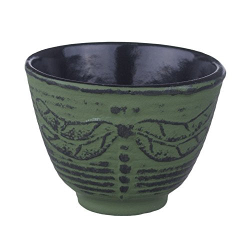 New Star International T7032 Cast Iron Tea Cup, 4-Ounce, Green Dranfly