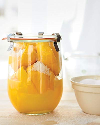 Weck Tulip Jar - Sour Dough Starter Jars For Sourdough - 1 X Weck 745 Large Clear Jar With Wide Mouth - 1 Liter Includes Glass L