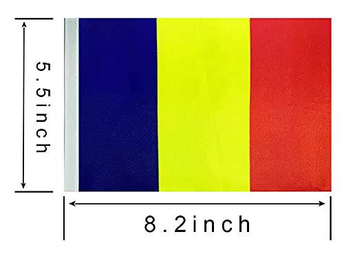 Zxvzyt Romania Romanian Flag Banner String,Small Mini Romanians Pennant Flags,For Grand Opening,Olympics,National Sports Events,