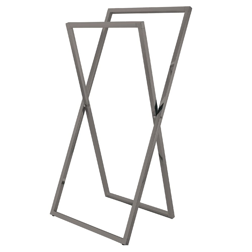 Kingston Brass SCC8298 Pedestal X Style Steel Construction Towel Rack  Brushed Nickel