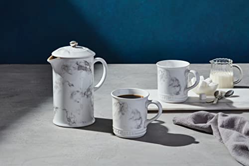 Le Creuset Stoneware 34 Oz, Marble Collection French Press