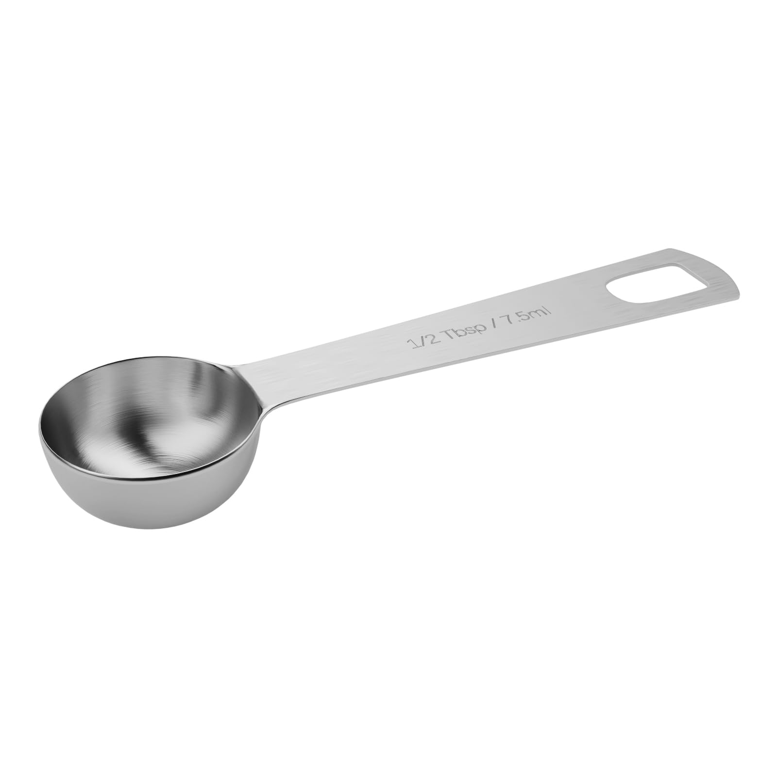 BERYLER 1PCS 1/2tbsp (1.5tsp, 7.5ml, 1/4oz) Single Measuring Spoon, Stainless Steel Individual Teaspoons Only