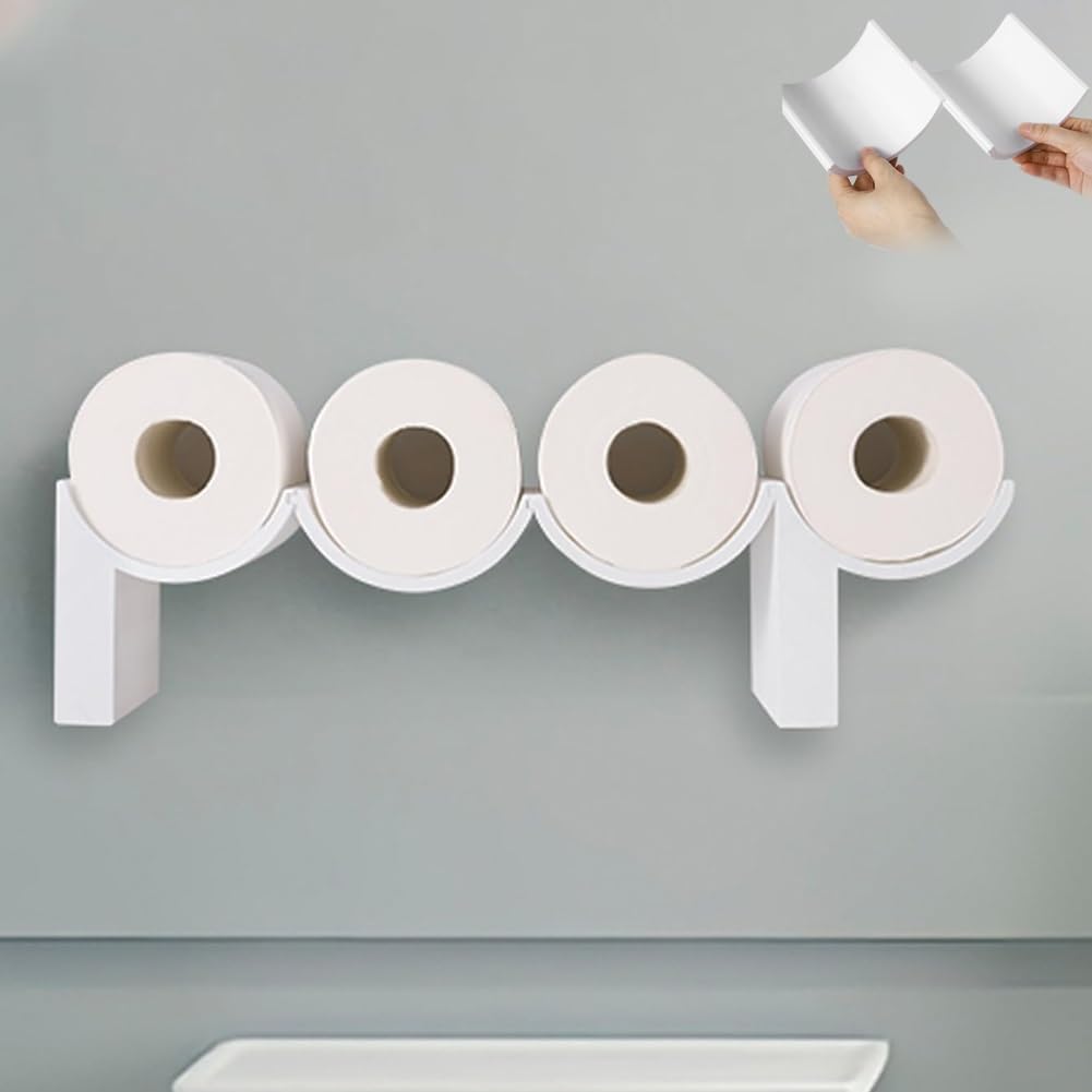 Poop Toilet Paper Holder Shelf, Funny Toilet Paper Holder Poop Tp, Functional And Fun Tp Shelf, Unique 3D Printed Bathroom Wall