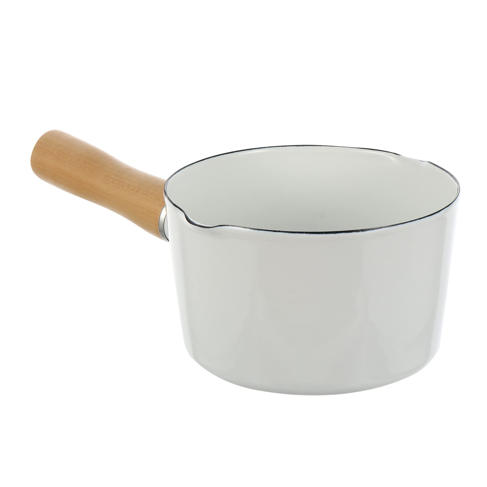 Upkoch Enamel Milk Pan Mini Butter Cream Warmer Ceramic Saucepan Pan Small Milk Pitcher Pot For Heating Liquid Portions