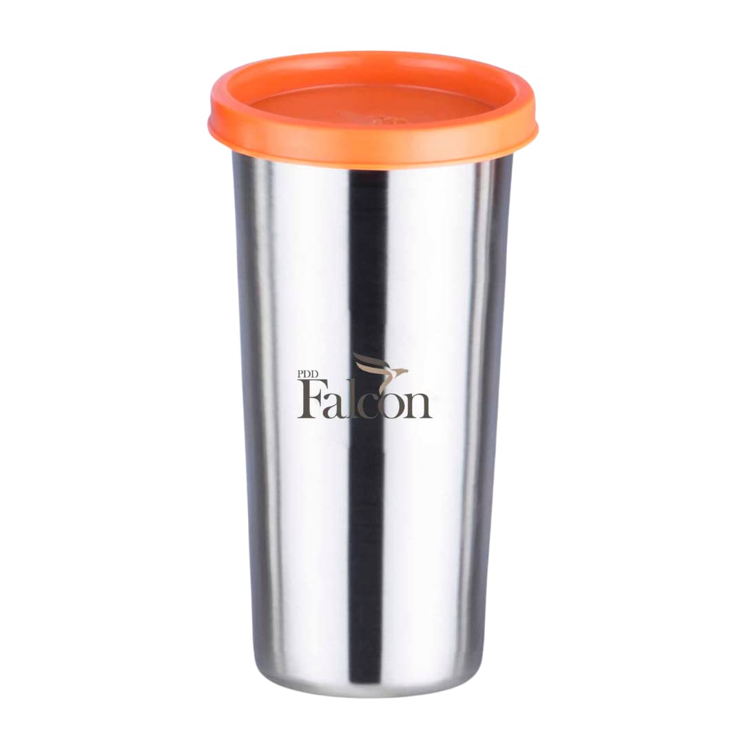 Pdd Falcon Steel Classic Tumbler (Orange, 520ml)