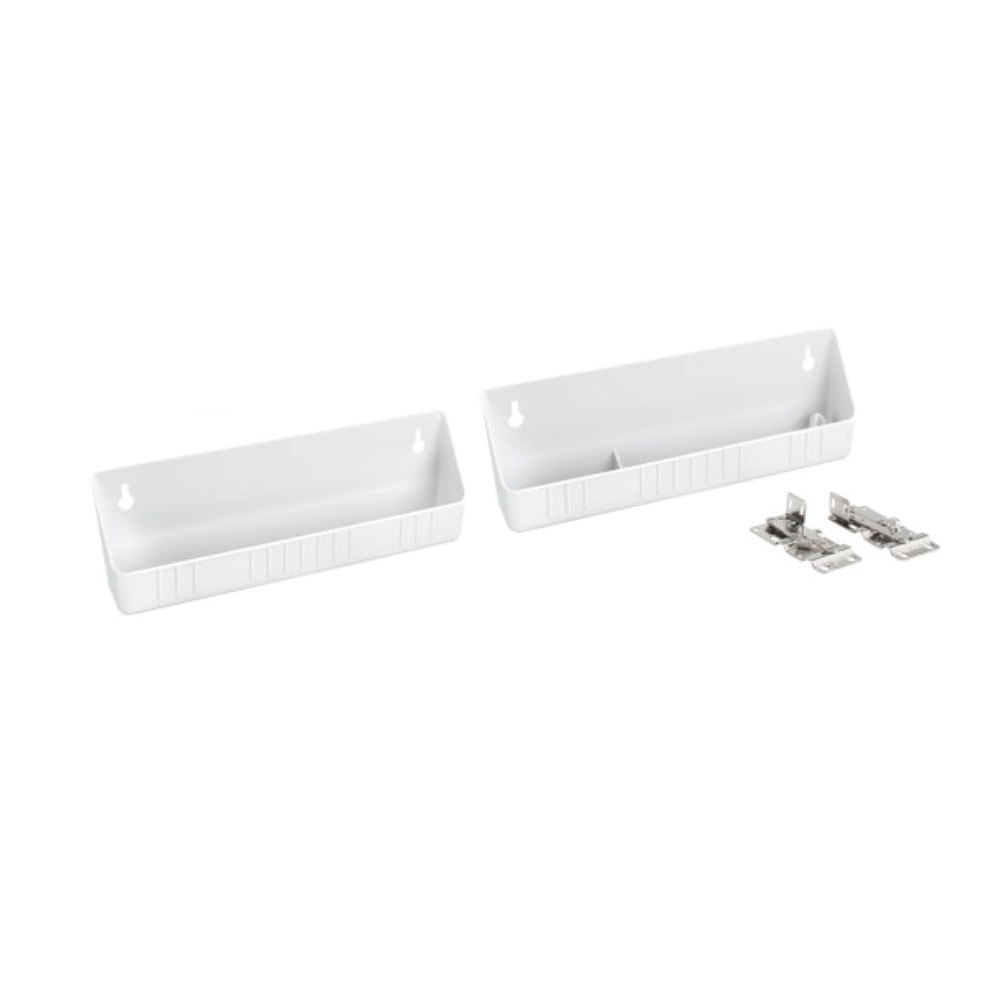 Rev-A-Shelf 11 Tip-Out Plastic Sink Trays for Kitchen and Bathroom Base Cabinet, Pack of 2 Pull Out Vanity Shelf Home Organizer,