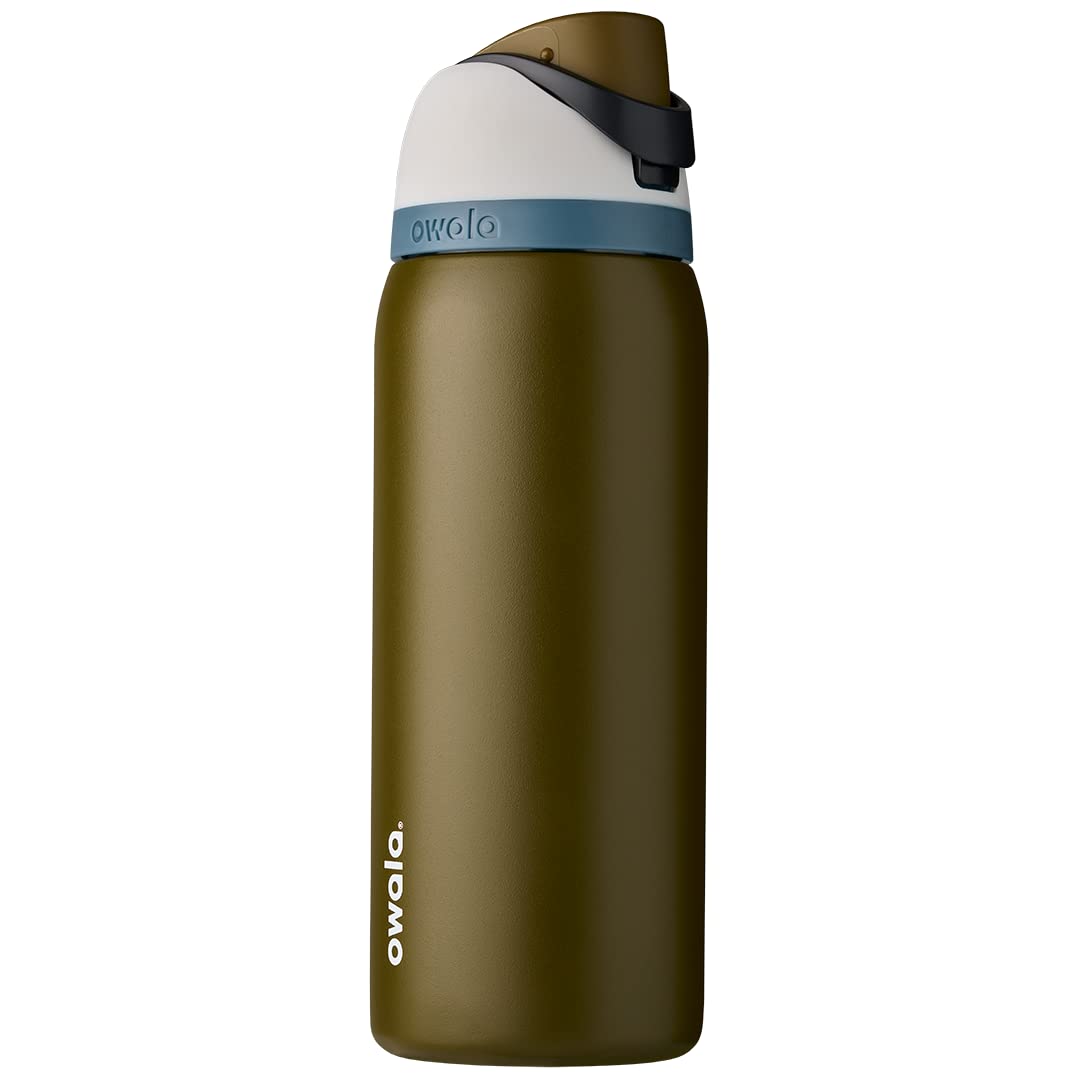 Owala Freesip Insulated Stainless Steel Water Bottle With Straw, Bpa-Free Sports Water Bottle, Great For Travel, 32 Oz, Forrestr