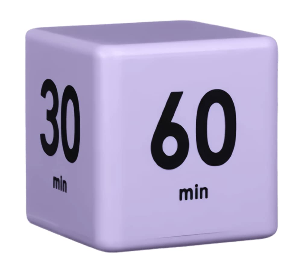 Feilifan Timer Cube,Cube Timer Desk Timer Kitchen Timer Kid Timer Gravity Sensor Flip Timer For Time Management And Countdown Se