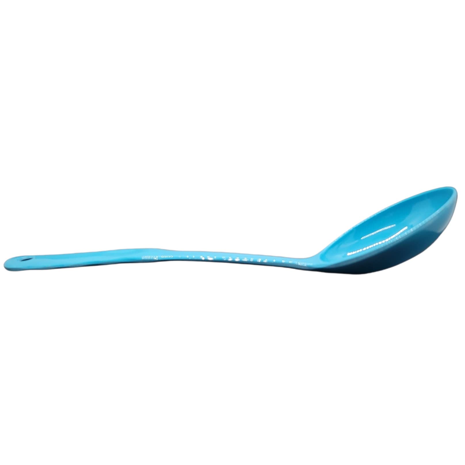 Handy Housewares 12.5'' Long Handled Colorful Melamine Slotted Serving Spoon (Blue, 1 Pack)