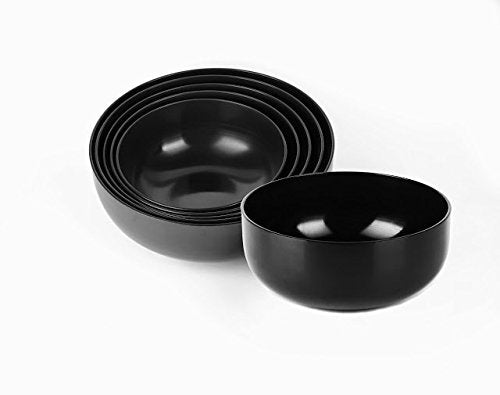 Sumeet 3mm Hard Anodised aluminium Tasra - Set of 6 (Capacity 0.5  1  1.6  2.2  2.8  3.5 Liters  black)