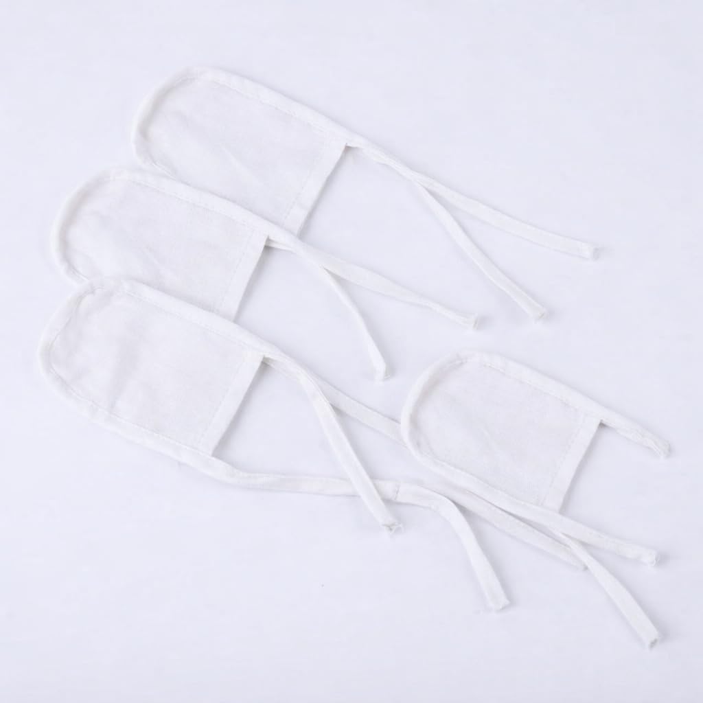 Quicklight Faucet Filter Bag, White, Mesh Drawstring Pouch, Tap Water Filtration, Kitchen Use (Pack Of 4)