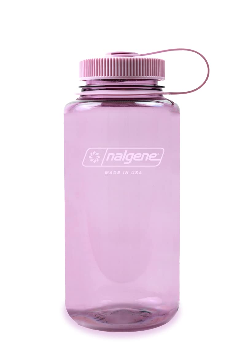Nalgene Sustain Tritan Bpa-Free Water Bottle Made With Material Derived From 50% Plastic Waste, 32 Oz, Wide Mouth, Cherry Blosso