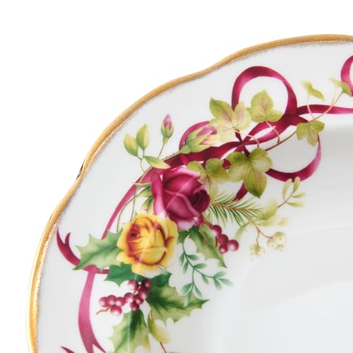 Royal Albert Old Country Roses Christmas Tree Oval Platter, 13-Inch