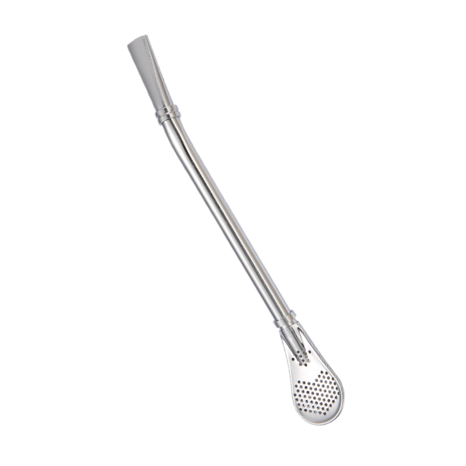 Ujeavette Long Handle Spoon Stirring Straw For Juice Loose Leaf Tea Drinks