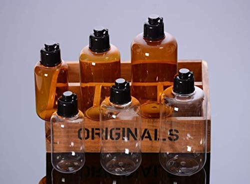 Ericotry 300Ml/10Oz Empty Refill Plastic Squeeze Bottles Cosmetic Container With Black Flip Cap Makeup Essential Oil Water Shamp