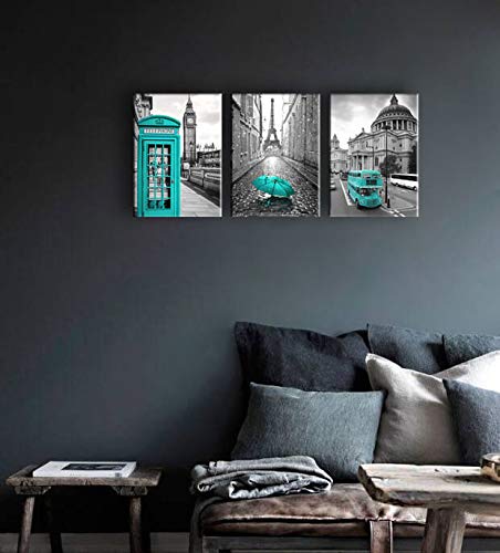 Paris Decor Wall Art For Bedroom London Big Ben Tower Canvas Prints Pictures For Bedroom Black And White Morden Canvas Wall Art