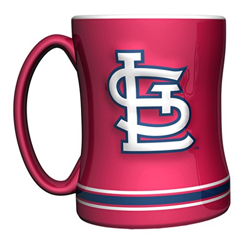 Mlb St. Louis Cardinals 14-Ounce Sculpted Relief Mug Alternate Color, Red
