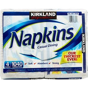 Kirkland Signature Casual Dining Napkins 4 Packs 1040 Ct Total