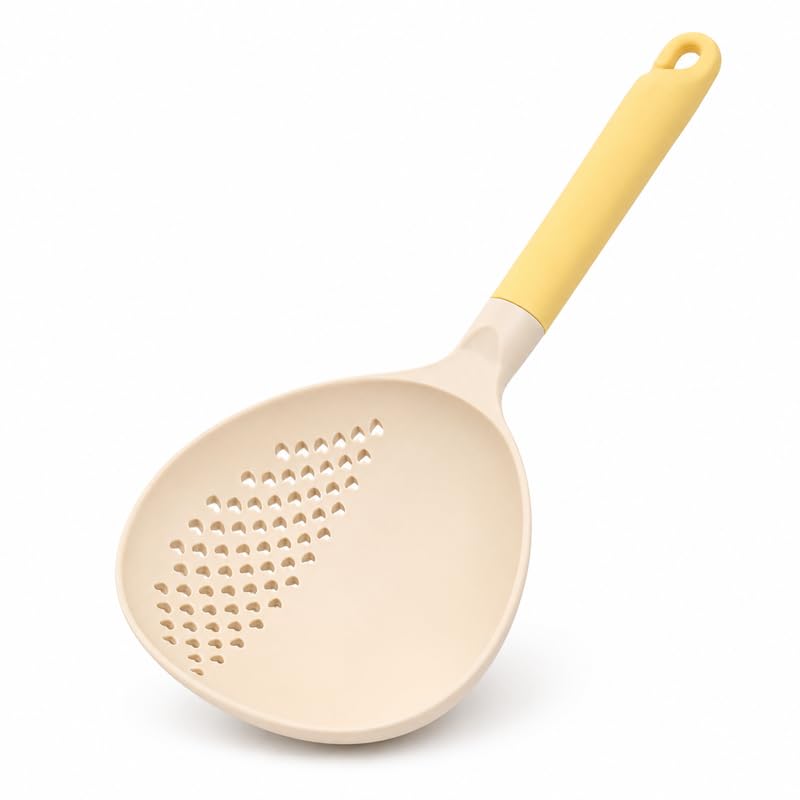 Homero 2In1 Strainer Spoon & Skimmer Ladle, Food Grade Nylon Kitchen Tool With Silicone Handle For Pasta, Noodles, Vegetables,