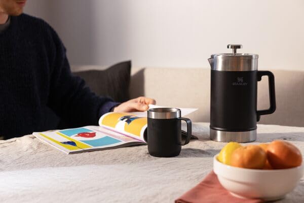 STANLEY Classic Stay-Hot French Press Coffee Maker 48 oz, Insulated Stainless Steel, BPA-Free, Mist, Model 10-02888-082