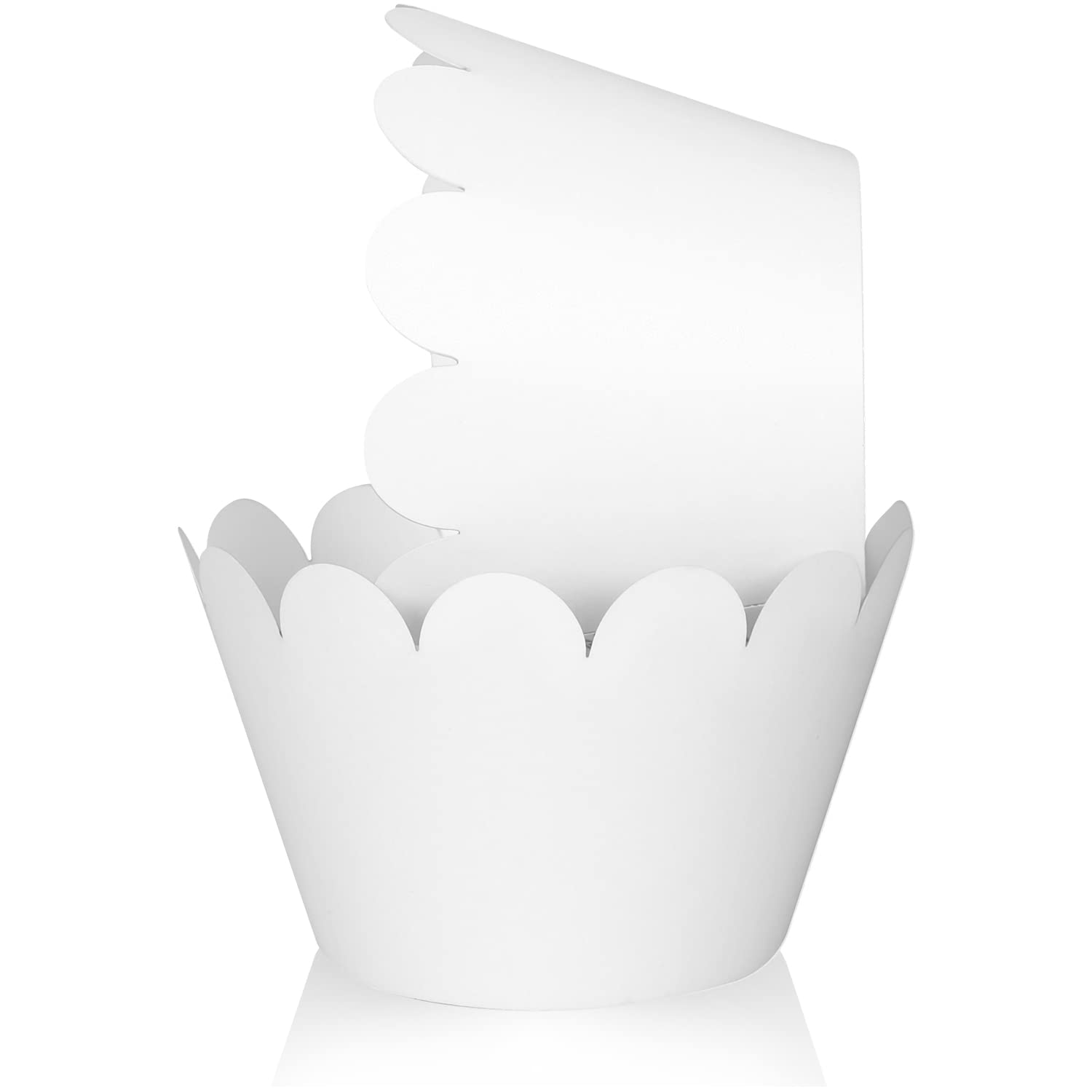 Kposiya Set Of 100 Artistic Bake Cake Cups Filigree Little Vine Lace Laser Cut Cupcake Wrapper Liner Baking Cup Muffin Casetrays