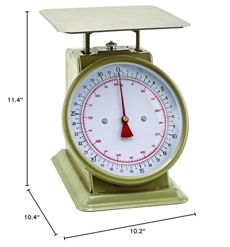 Winco SCLH-50  50-LBS Multifunction Kitchen and Food Scale  Stainless Steel Mechanical Measuring Commercial Grade Portion-Control Scales