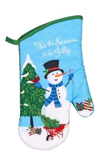 Collection Weihnachts-Kchenhandtuch-Set, 5-Teilig, 2 Topflappen Und Handtcher Mit 1 Ofenhandschuh (Schneemann)