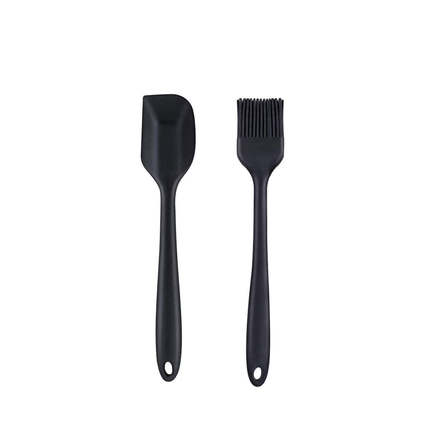 Taskhouse Silicone Spatula Spoon & Pastry Brush Set Heat Resistant NonStick Kitchen Utensils Mixing, Stirring & Cooking Tools (