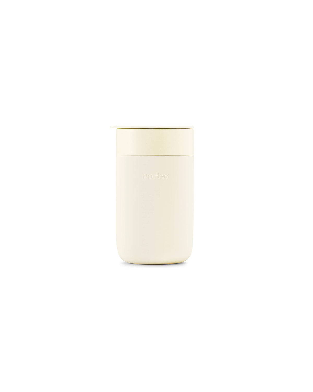 W&P Porter Ceramic Mug W/ Protective Silicone Sleeve, Cream 16 Ounces | On-The-Go | Reusable Cup For Coffee Or Tea | Portable |