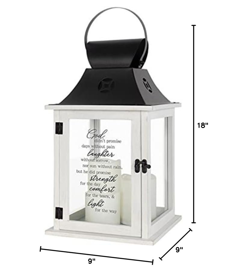 Carson God Didn't Promise Pillar Candle Lantern