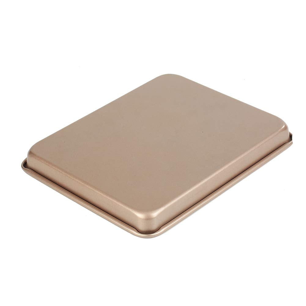 Walooza 11 Inch Baking Sheets Pan Nonstick Set Of 2, Cookie Sheet Replacement Toaster Oven Tray,Deep Size 1 Inch Bakeware, Non T