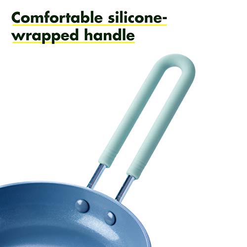 Greenpan Mini Healthy Ceramic Nonstick, 5'' Round Egg Pan, Pfas-Free, Dishwasher Safe, Stay Cool Handle, Mint Green