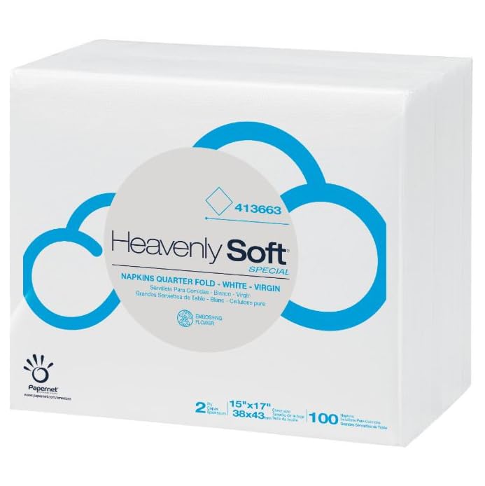 413663 Dinner Nap Paper 15X17 1/8-Fold White Virgin