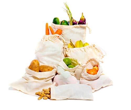 cotton Produce Bags Reusable Produce Bags - cotton Bread Bag - Bulk Food Reusable Bags - Bulk Produce Bags - Vegetable cloth Bag