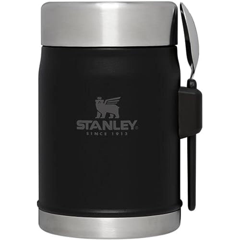 Stanley Classic Legendary Classic Food Jar + Spork 14Oz Matte Black