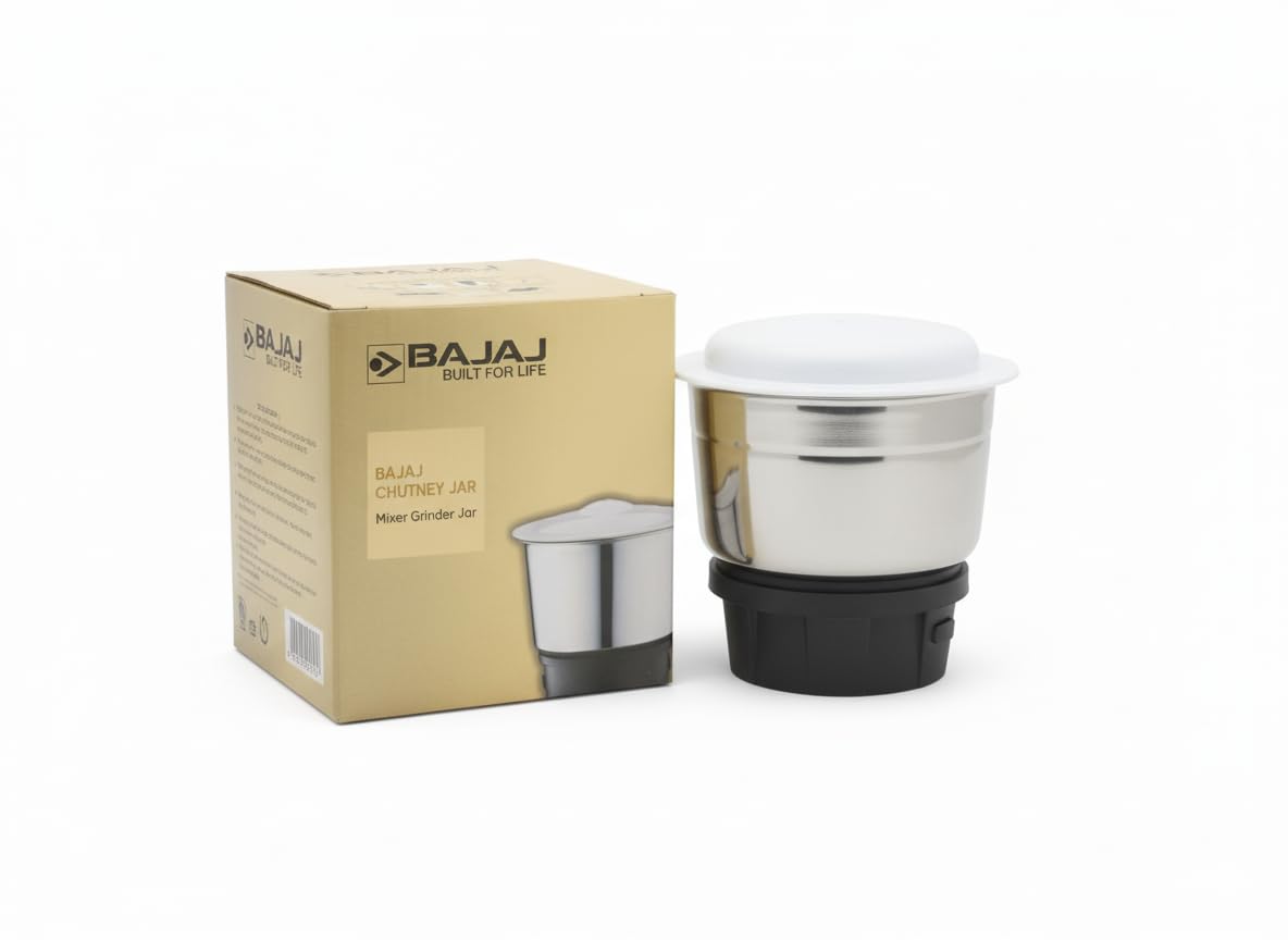 New Swati Bajaj 180Ml Chutney Grinding Jar | Compatible With 50+ Bajaj & Mr Mixer Grinder Models | Original Replacement Jar Asse