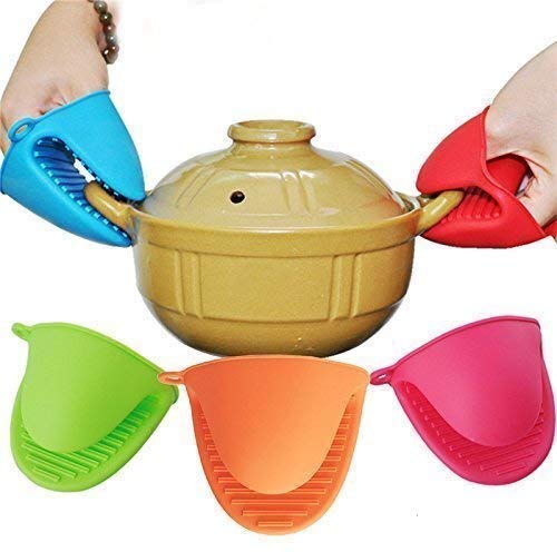 Emndr Set Of 2 Silicone Microwave Oven Heat Resistant Pinch Grip Mitten Oven Mitt Gripper Grip Kitchen Pot Holder Utensil Tool P