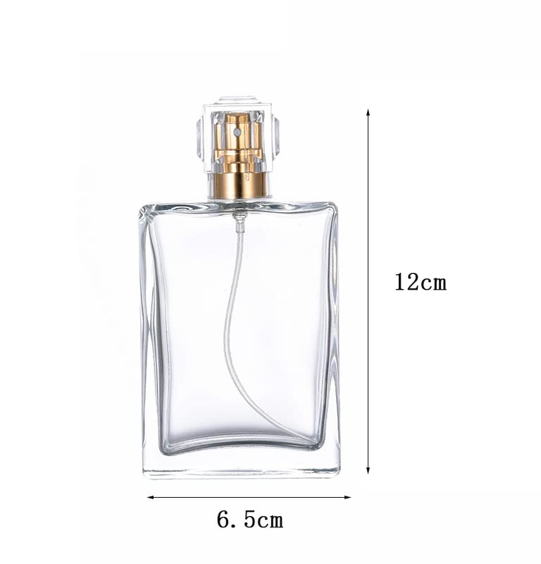 Yorror 2 Pack 100Ml Clear Glass Perfume Atomizer,Empty Refillable Perfume Spray Bottle For Men And Women,Portable Fragrance Fine
