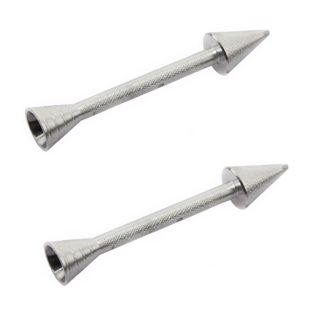 2Pcs Baking Pastry Cone Holder Aluminum Alloy Cake Decorating Rod Baking Cone Icing Cream Rose Flower Sticks Cake Decoration Too