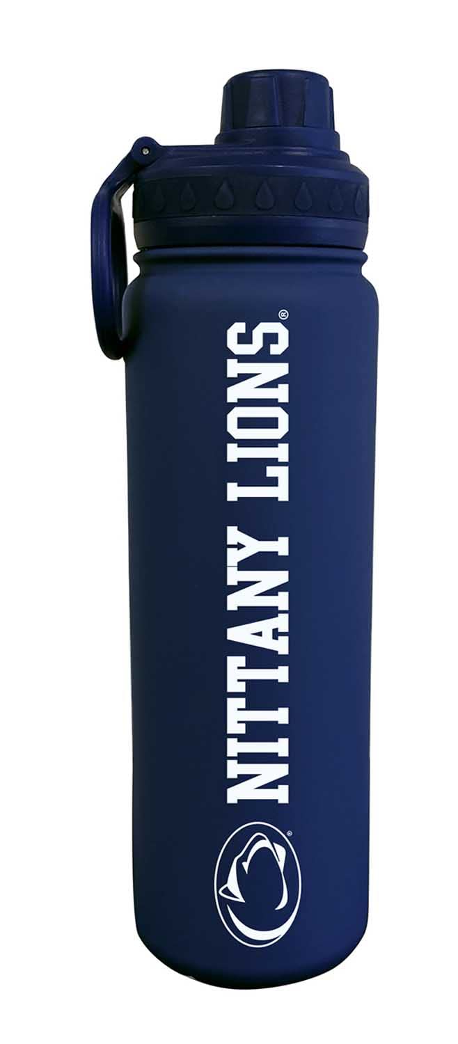 Campus Colors Ncaa Stainless Steel Water Bottle - Twist On Cap - 24 Oz - Carry Clip - Keeps Your Drinks Hot Or Cold For Hours (P