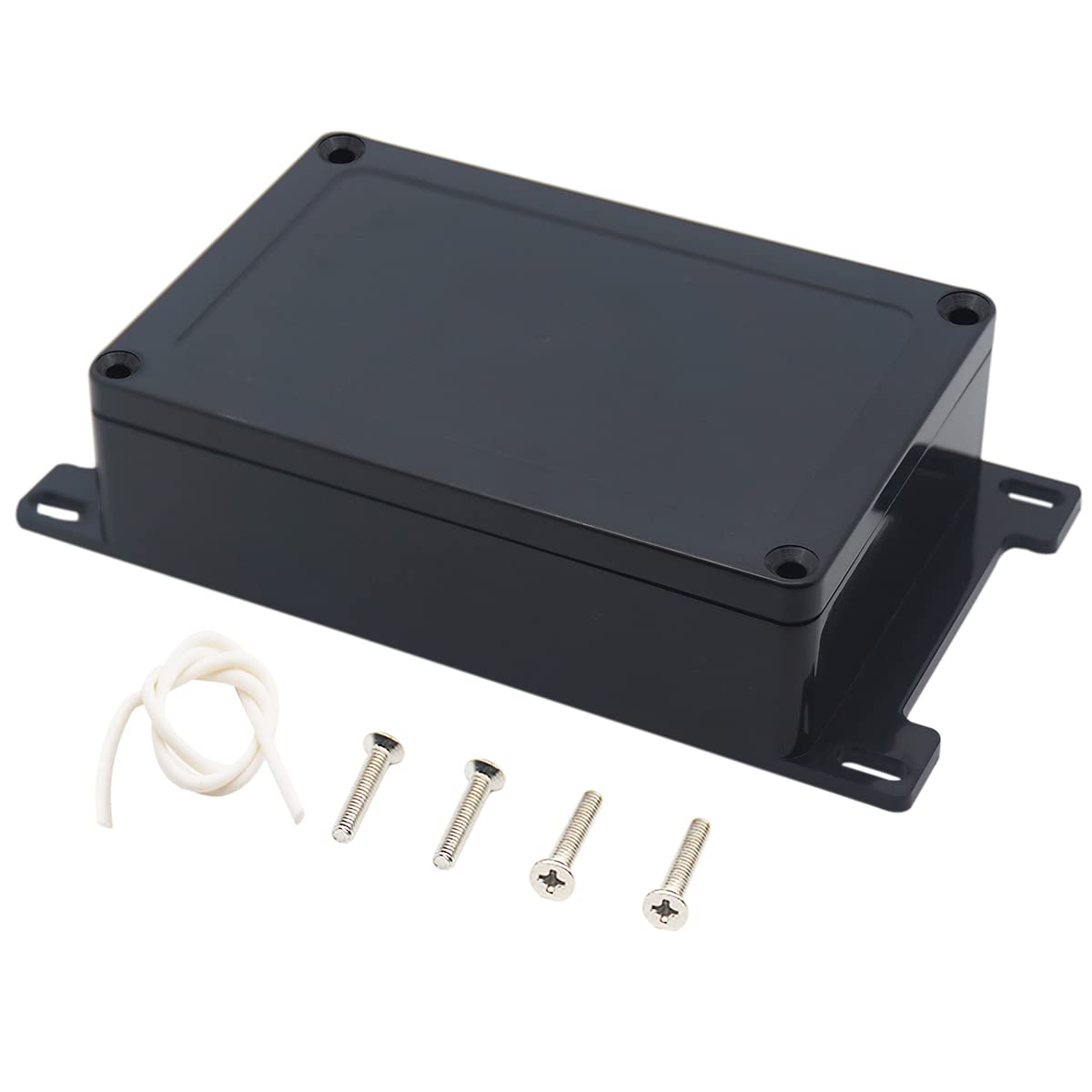 Junction Box, Zulkit Project Box Waterproof Dustproof Ip65 Abs Universal Electrical Boxes Enclosure With Fixed Ear Black 591 X 3